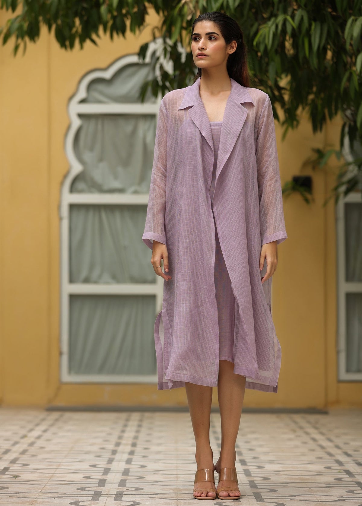 Slip Dress with Doriya Overcoat - ILMA