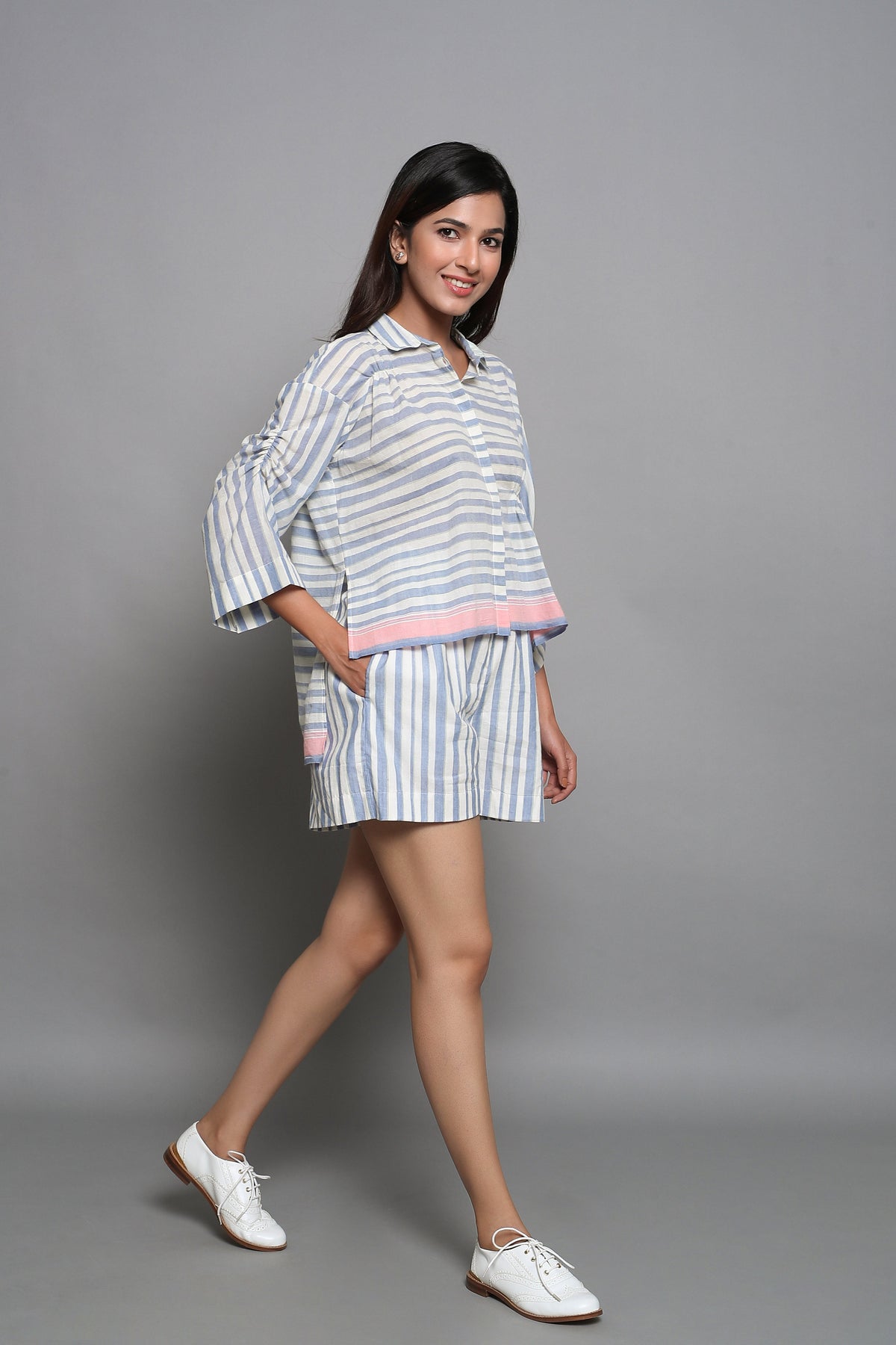 Striped Shorts With Shirt - ILMA