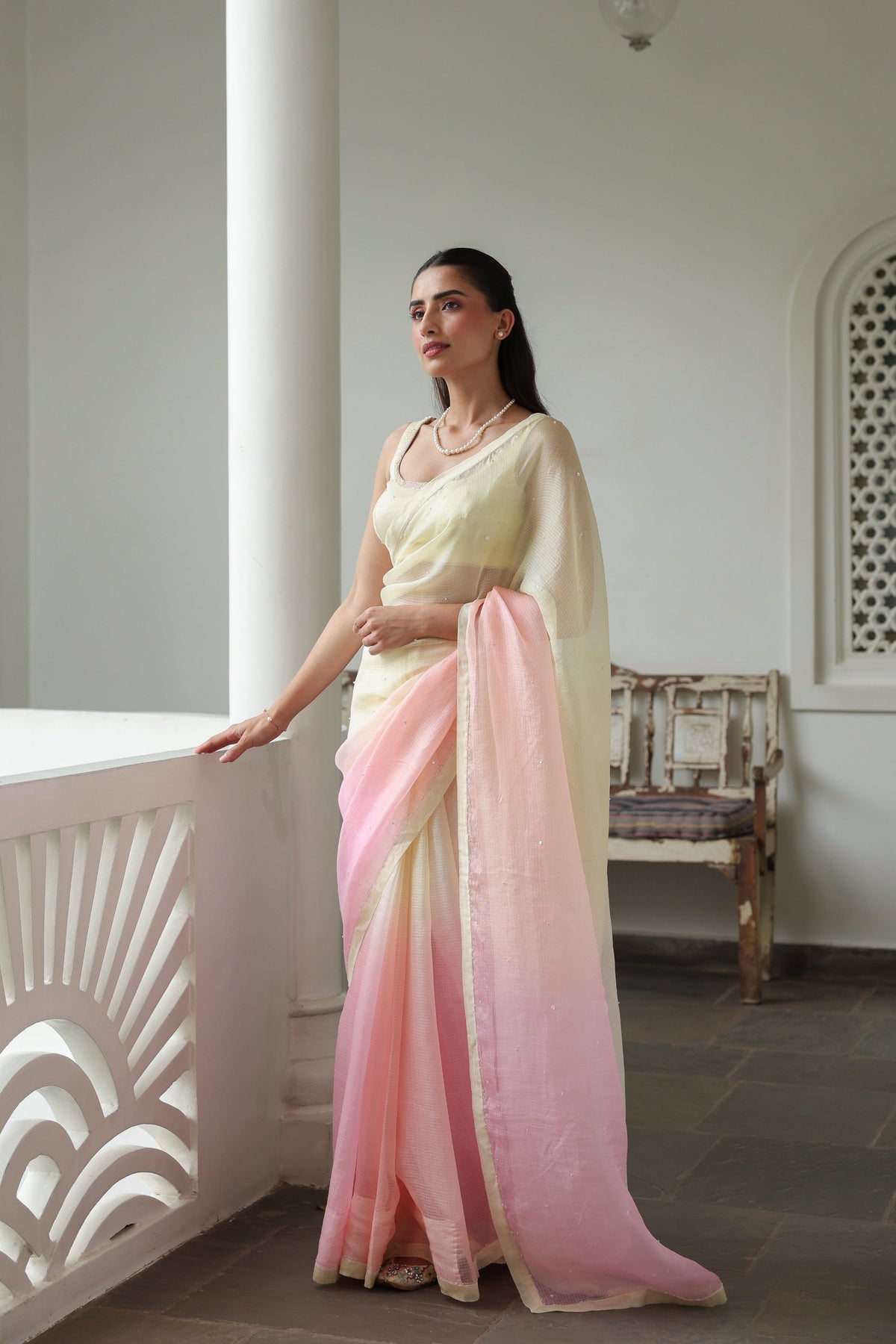SUHANI Saree with Hand Embellished Blouse - ILMA