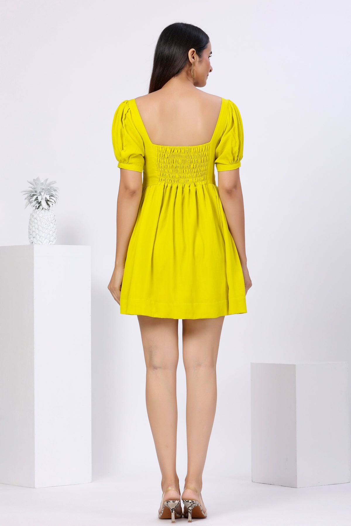 Sunnyysideup in Square Neckline Jumper Dress - ILMA
