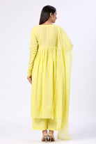 Sunshine Yellow Full Sleeves Suit Set with Doriya Dupatta - ILMA