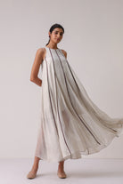 Tamara Pai in Morning Blush Panelled Dress - ILMA