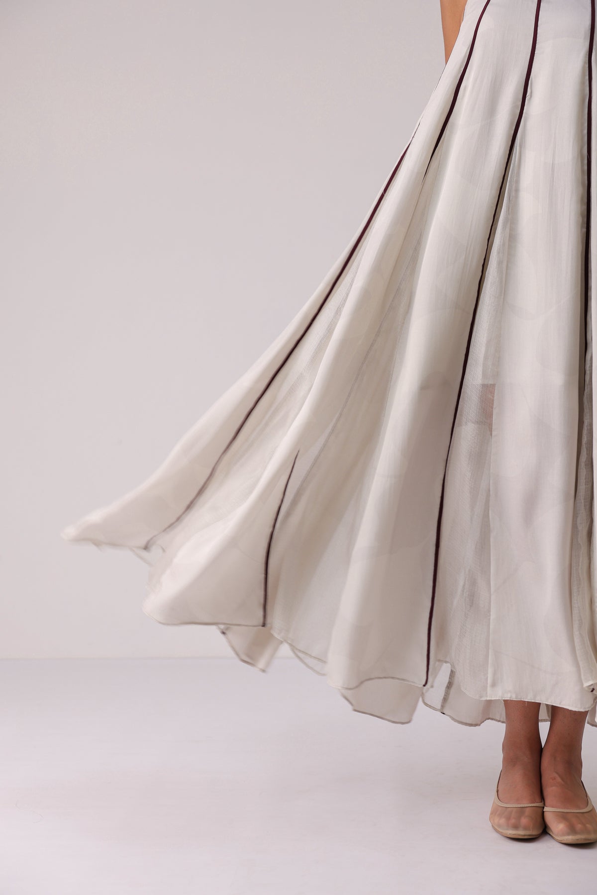 Tamara Pai in Morning Blush Panelled Dress - ILMA