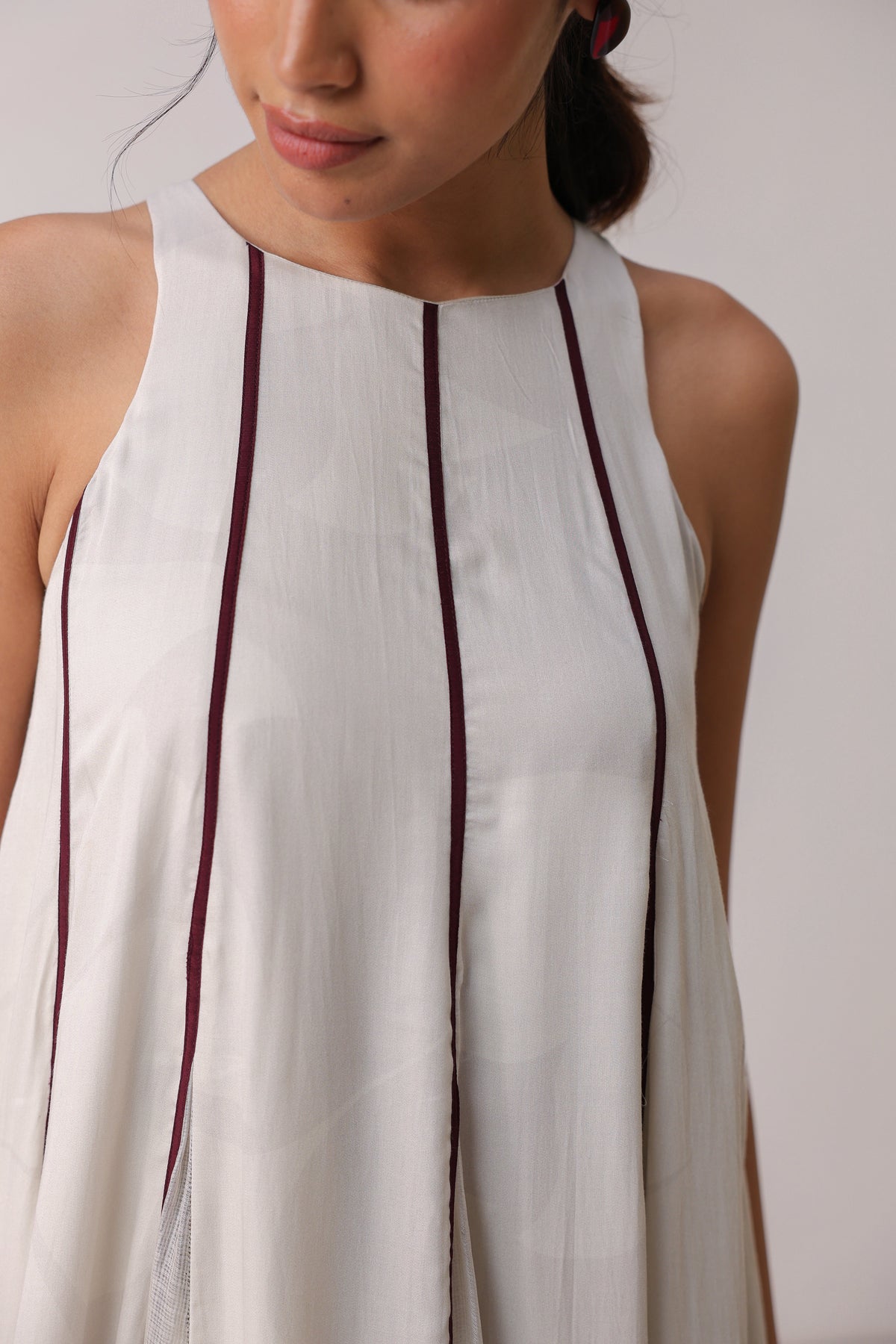 Tamara Pai in Morning Blush Panelled Dress - ILMA