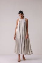 Tamara Pai in Morning Blush Panelled Dress - ILMA