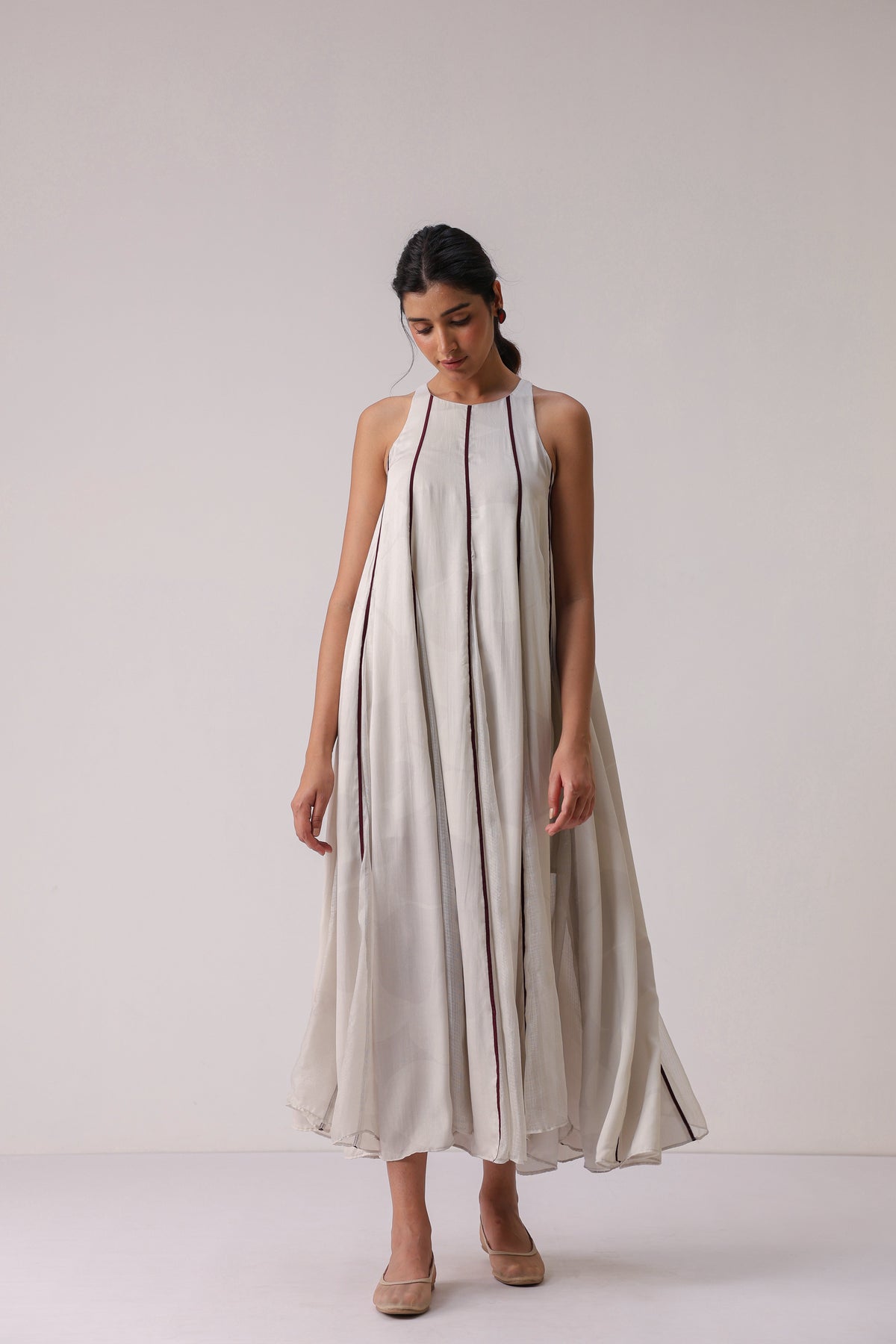 Tamara Pai in Morning Blush Panelled Dress - ILMA