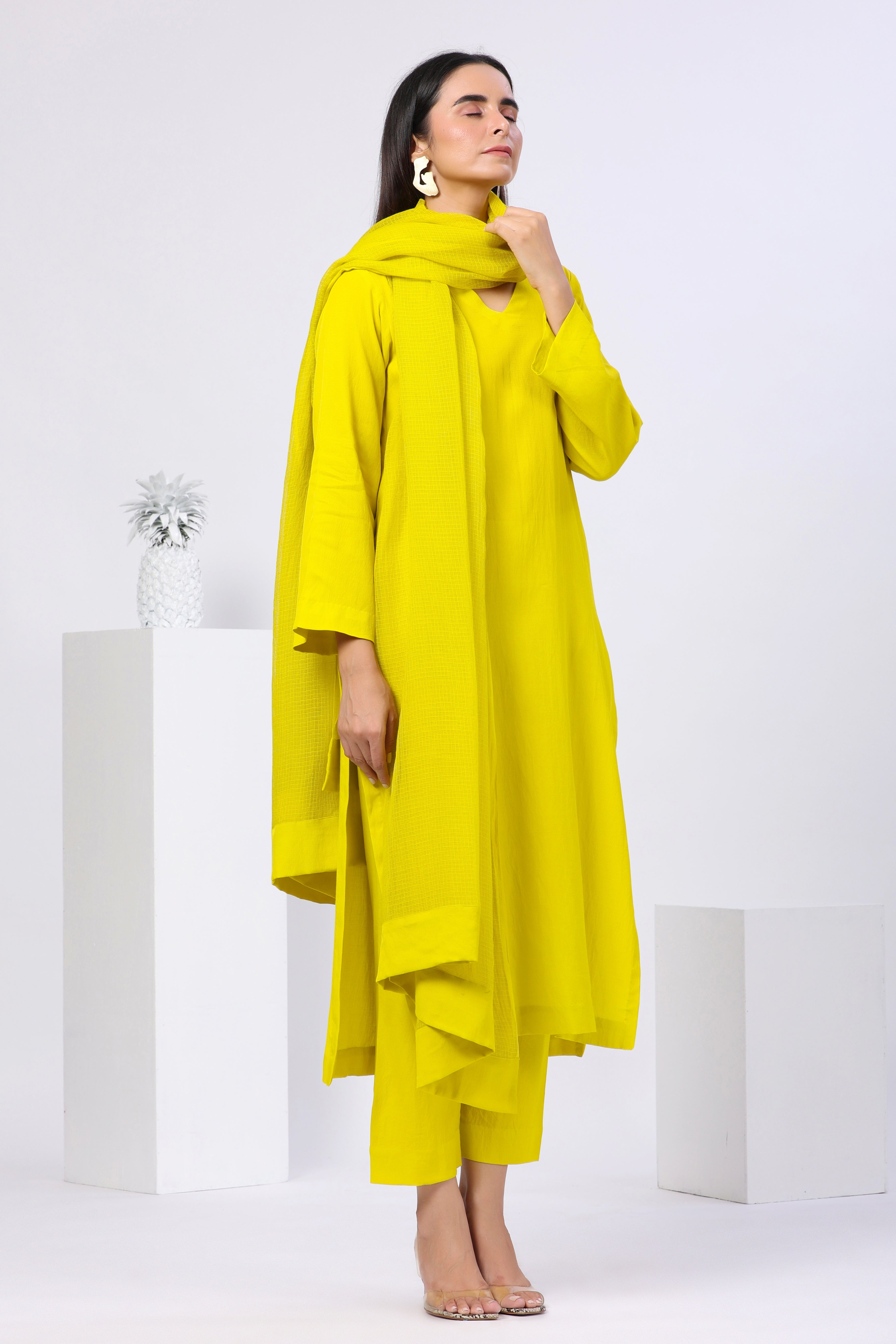 Tina Rathore in Full Sleeves Straight Cut Suit Set - ILMA