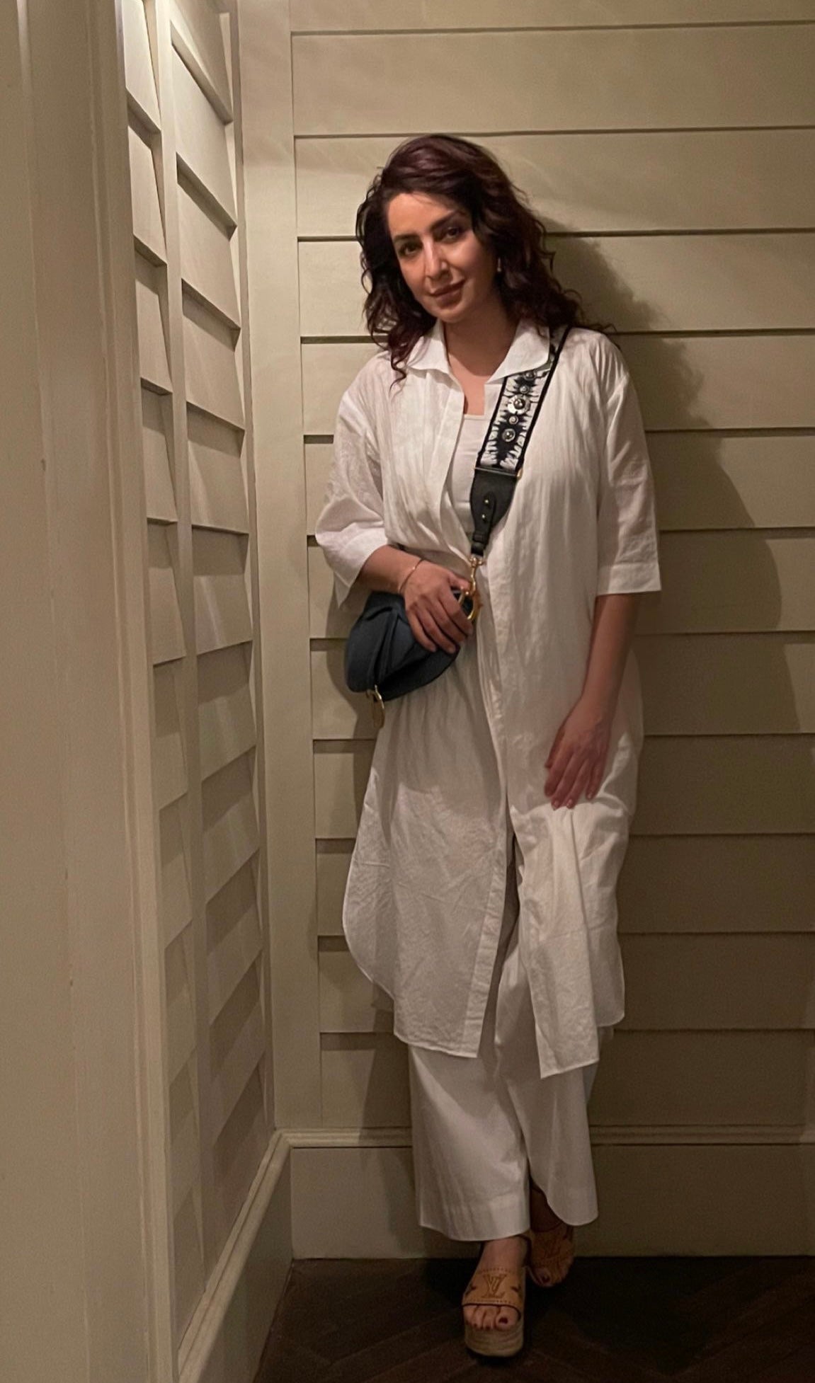 Tisca Chopra in White Long Shirt Set - ILMA