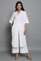 Tisca Chopra in White Long Shirt Set - ILMA
