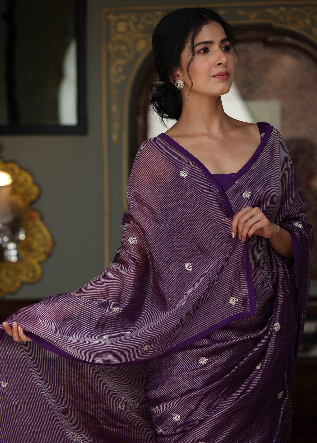 Vasudha Saree with Hand Embellished Blouse - ILMA