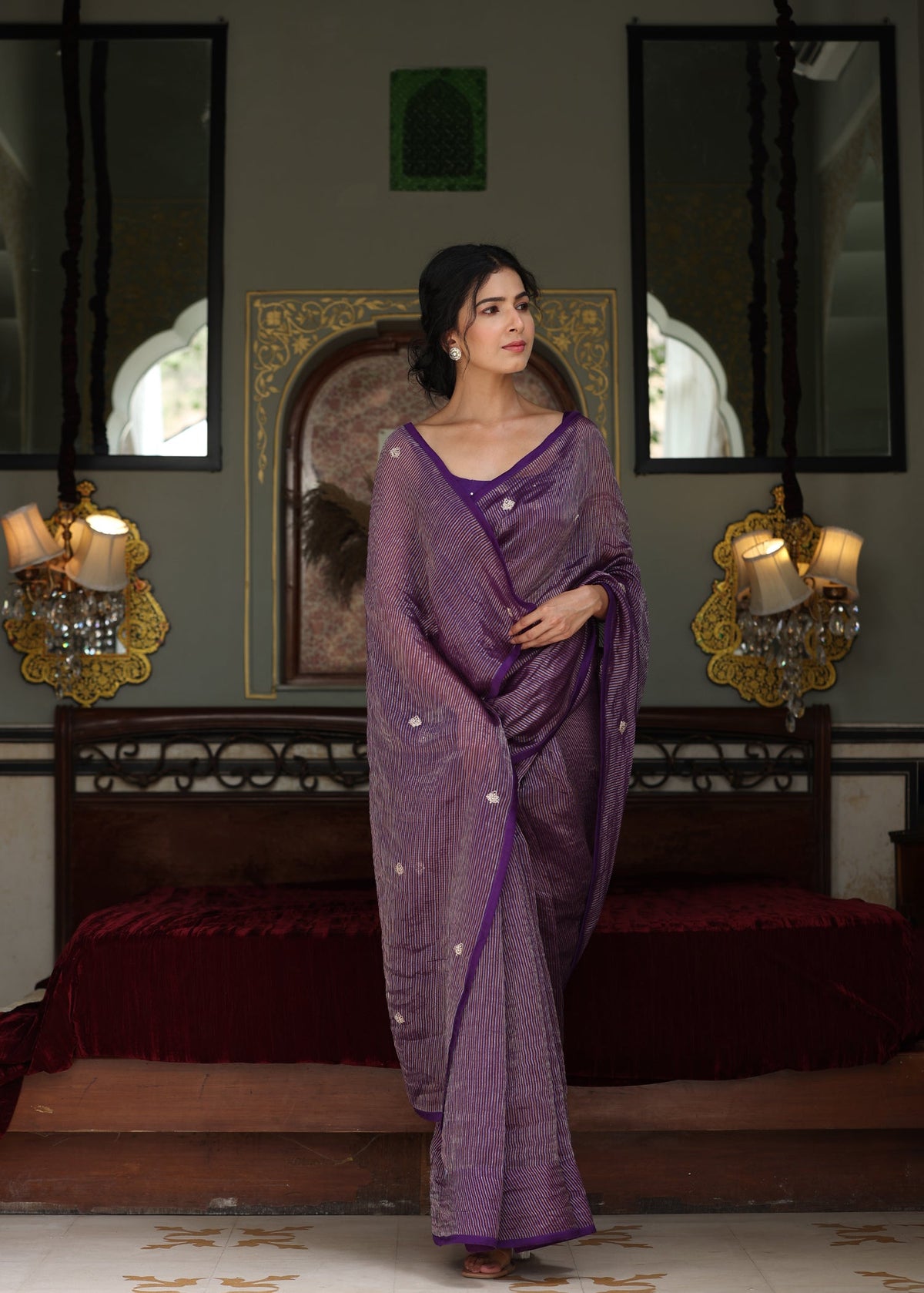 Vasudha Saree with Hand Embellished Blouse - ILMA
