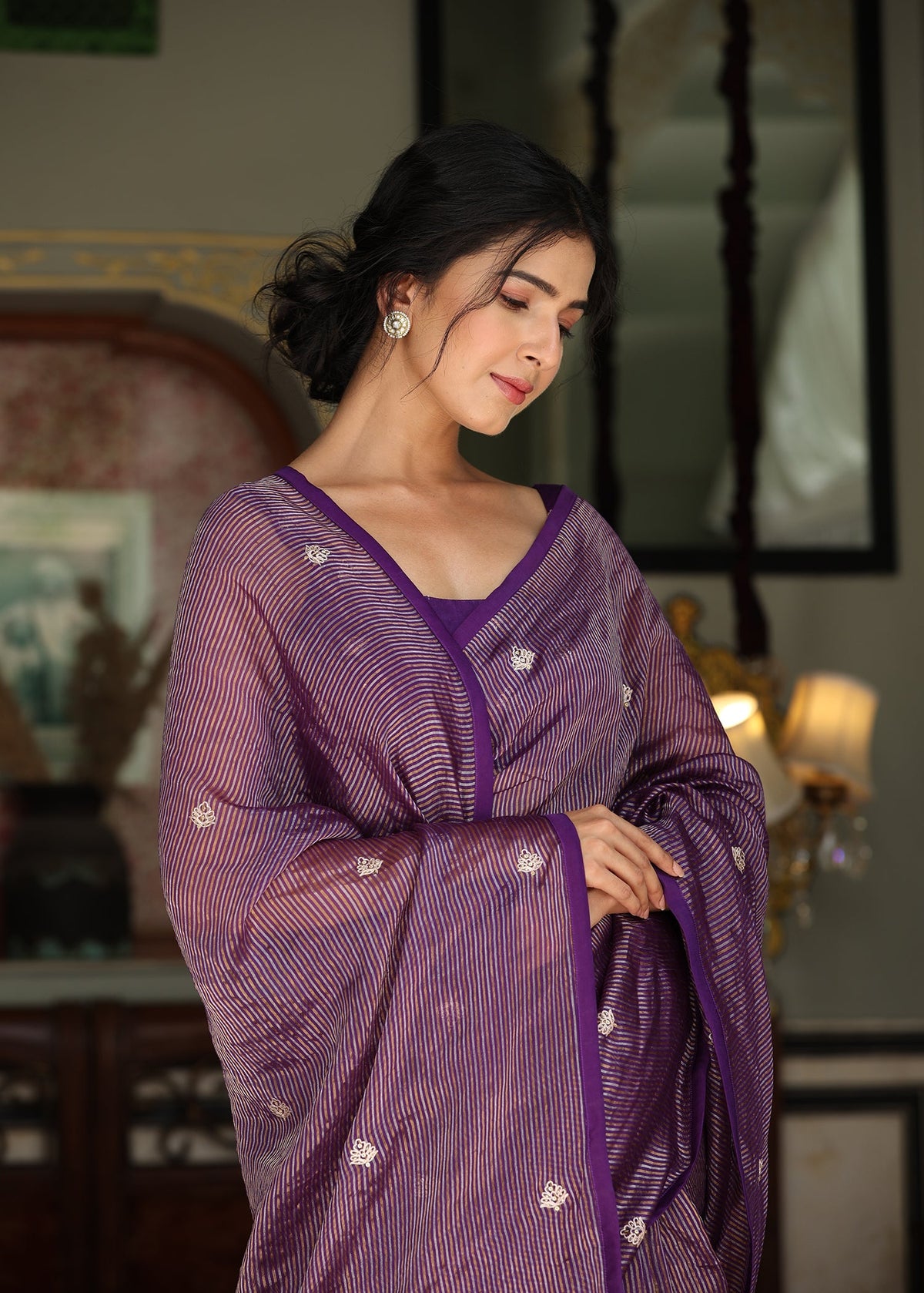 Vasudha Saree with Hand Embellished Blouse - ILMA