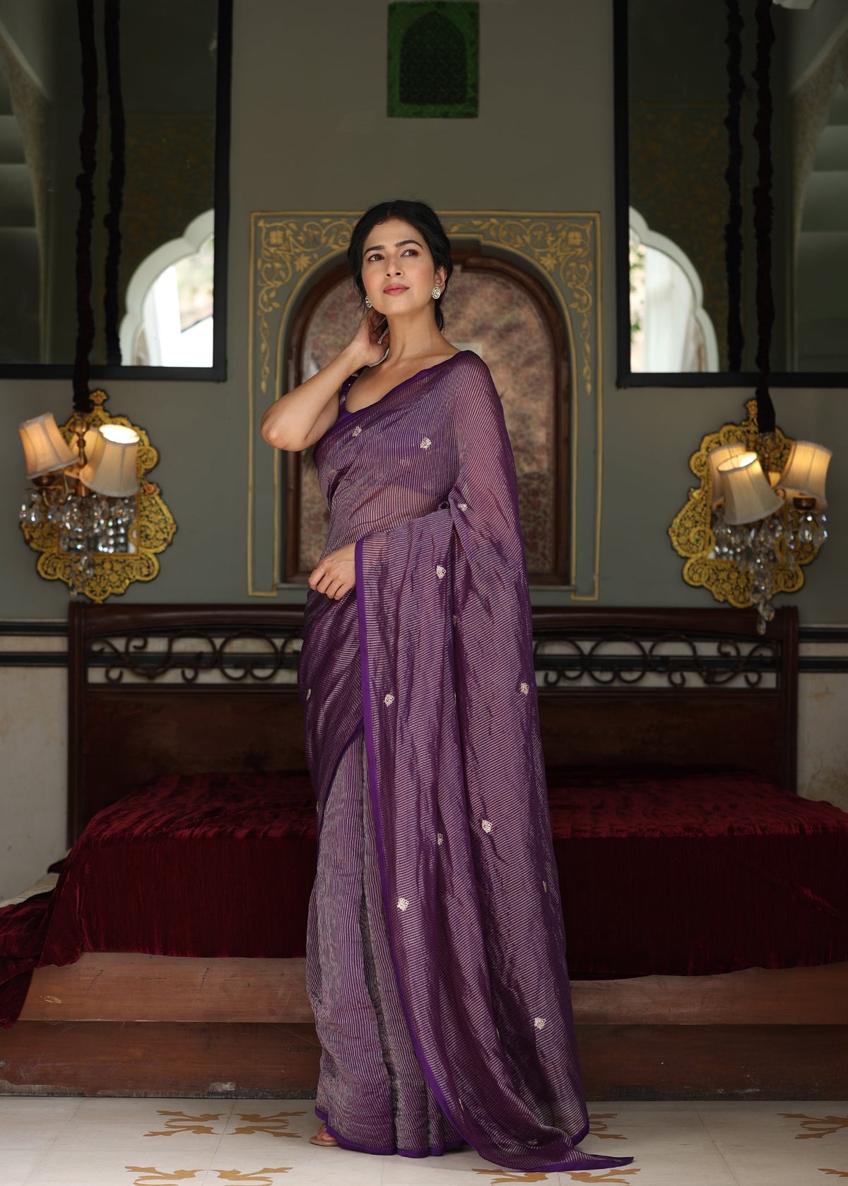 Vasudha Saree with Hand Embellished Blouse - ILMA