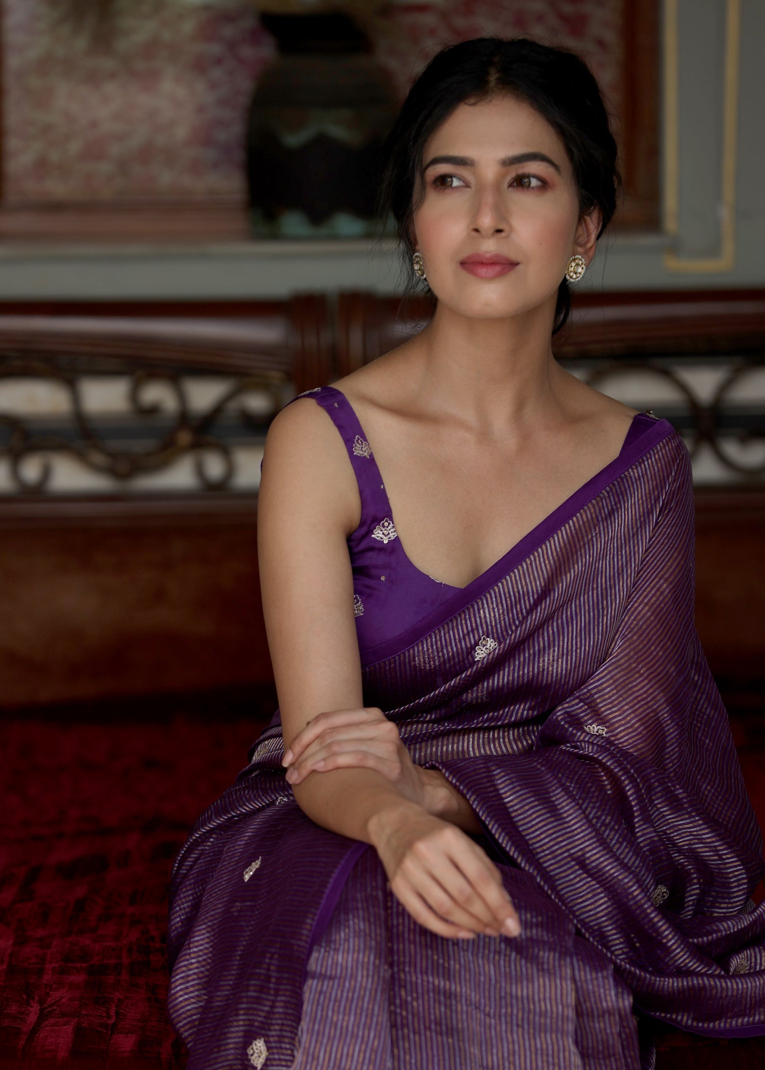 Vasudha Saree with Hand Embellished Blouse - ILMA