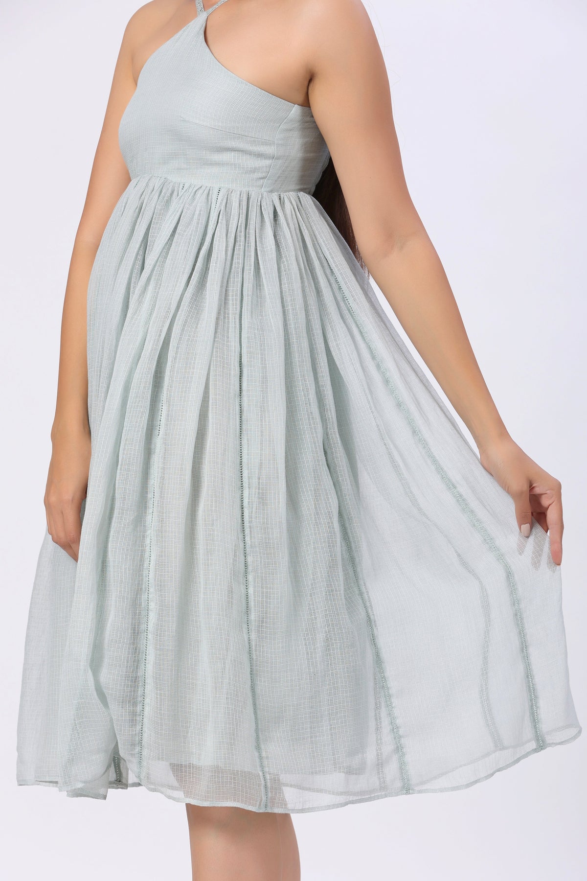 Vertical Panelled Doriya Dress - ILMA