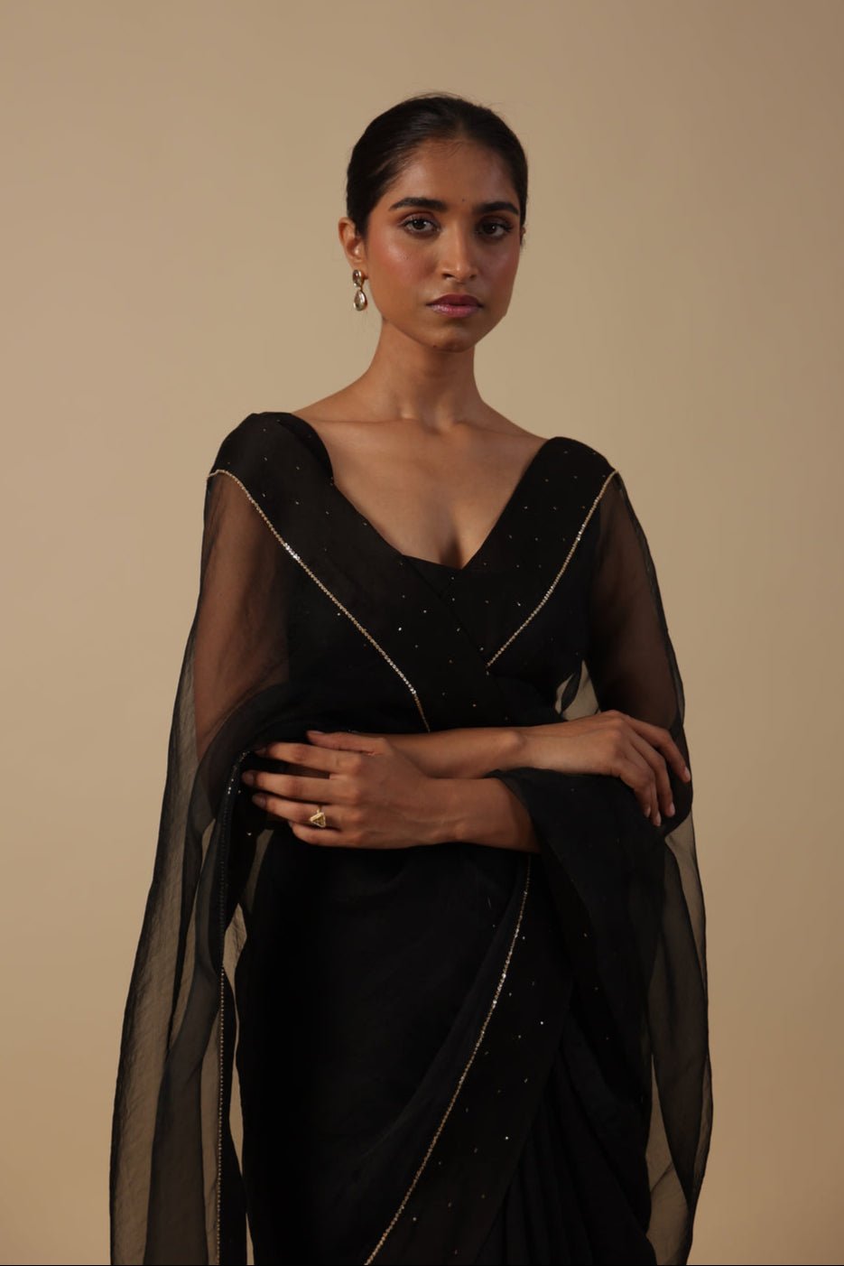 Yuvna Saree with Chanderi Mukaish Blouse - ILMA