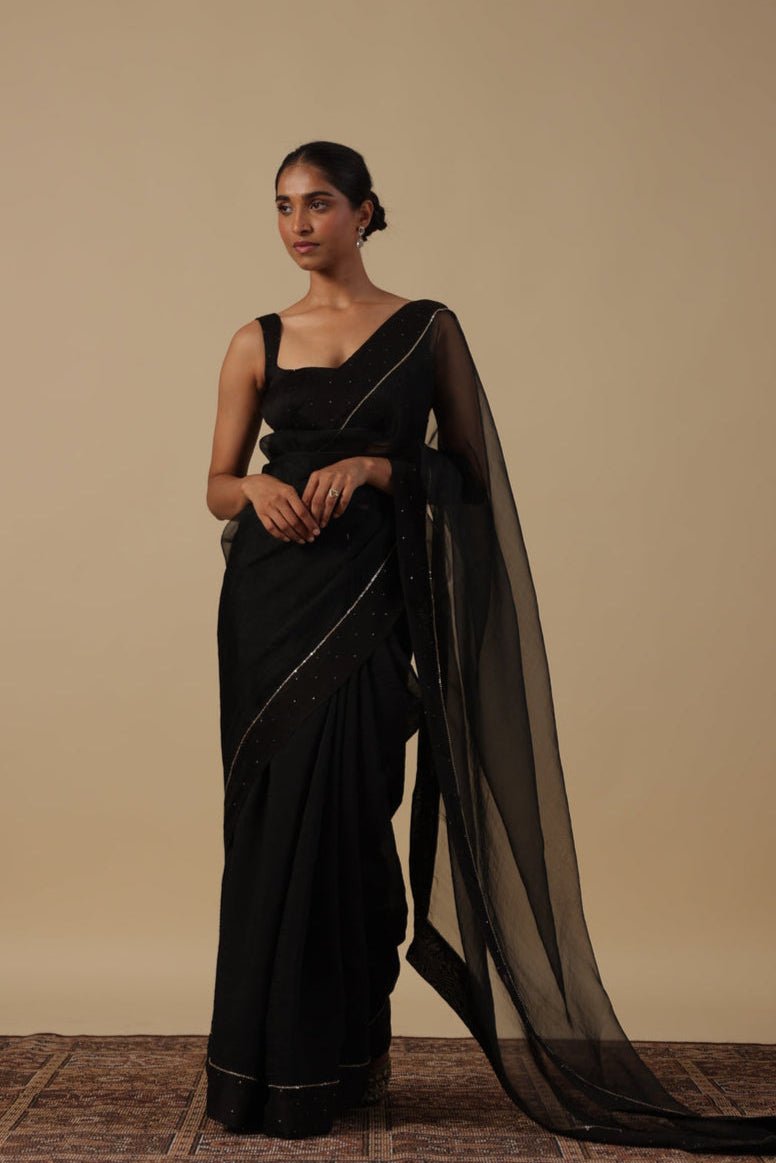 Yuvna Saree with Chanderi Mukaish Blouse - ILMA