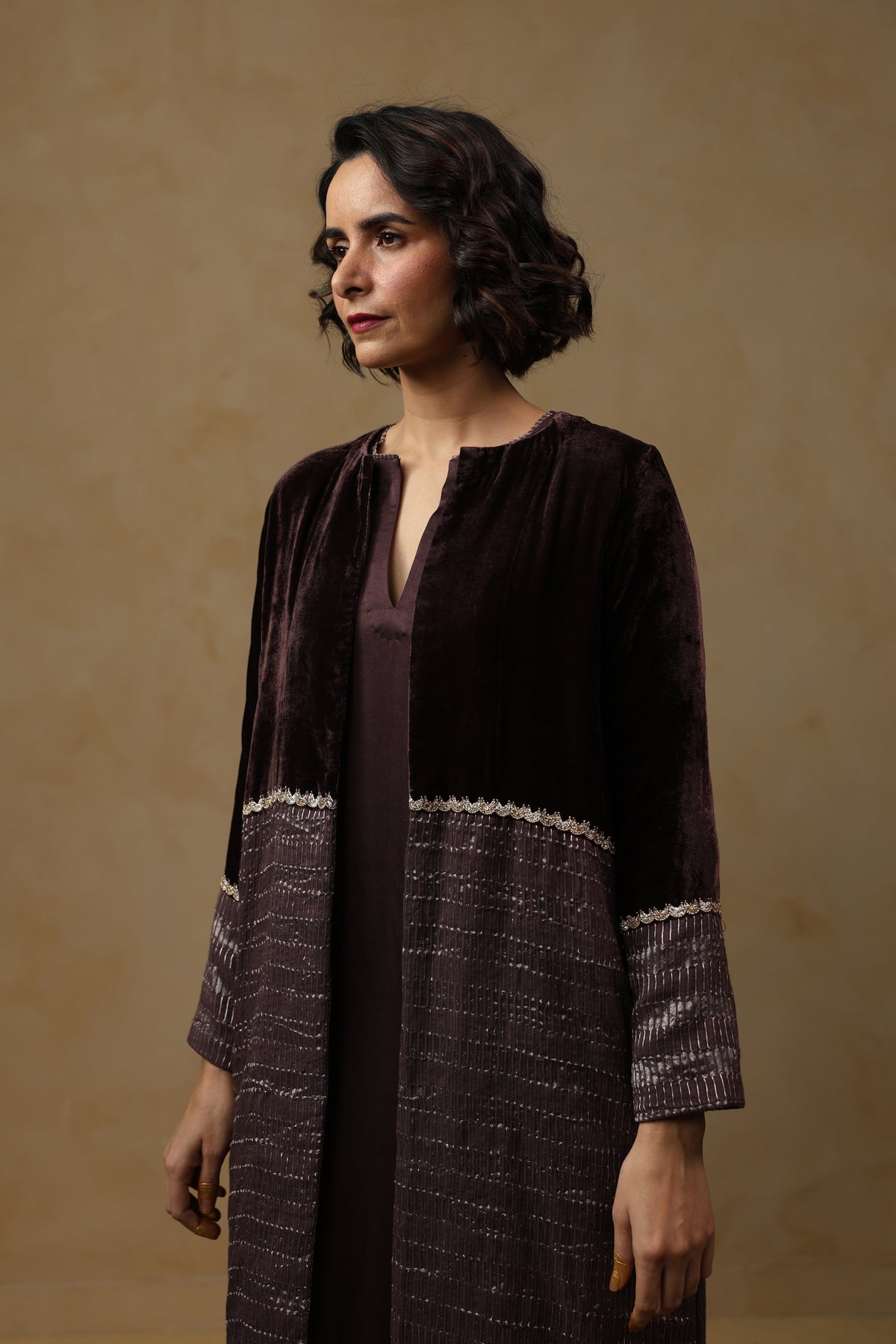 ZEENAT Kurta Set with Coat - ILMA