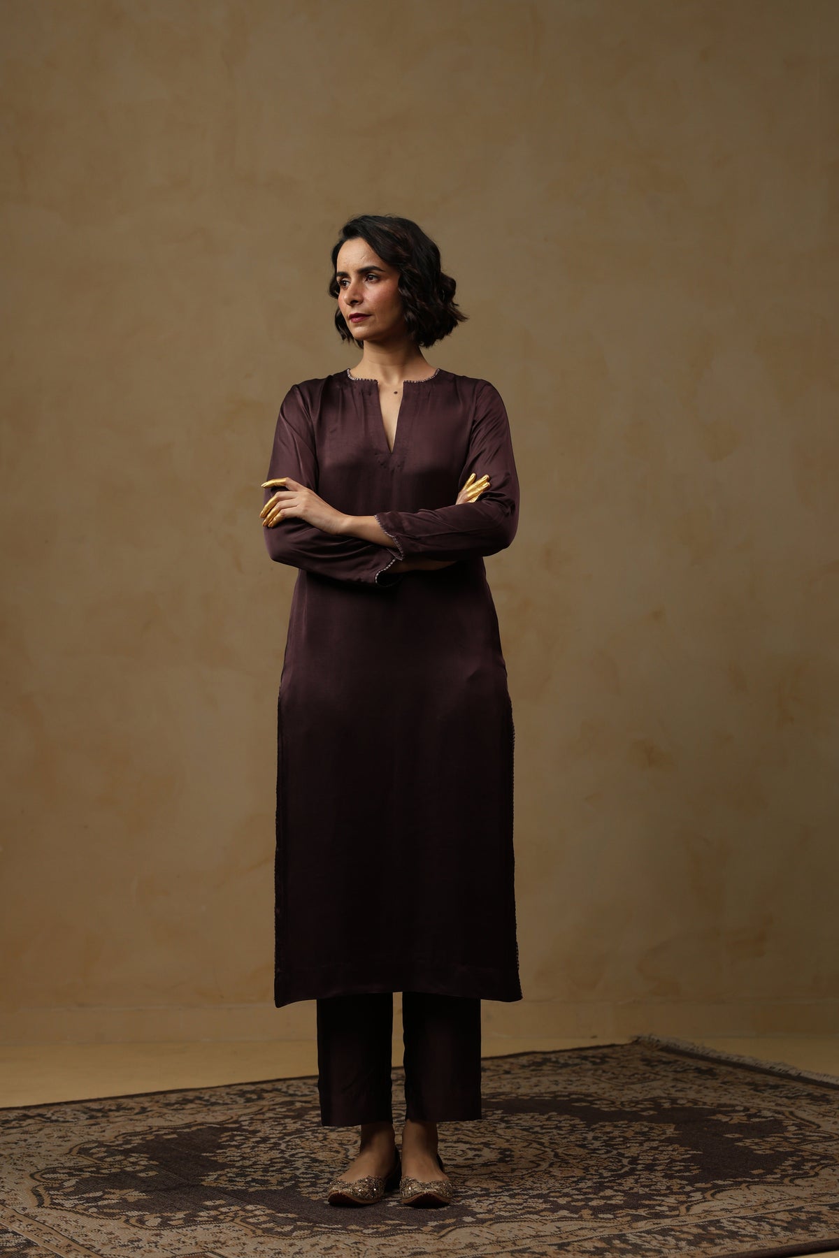 ZEENAT Kurta Set with Coat - ILMA