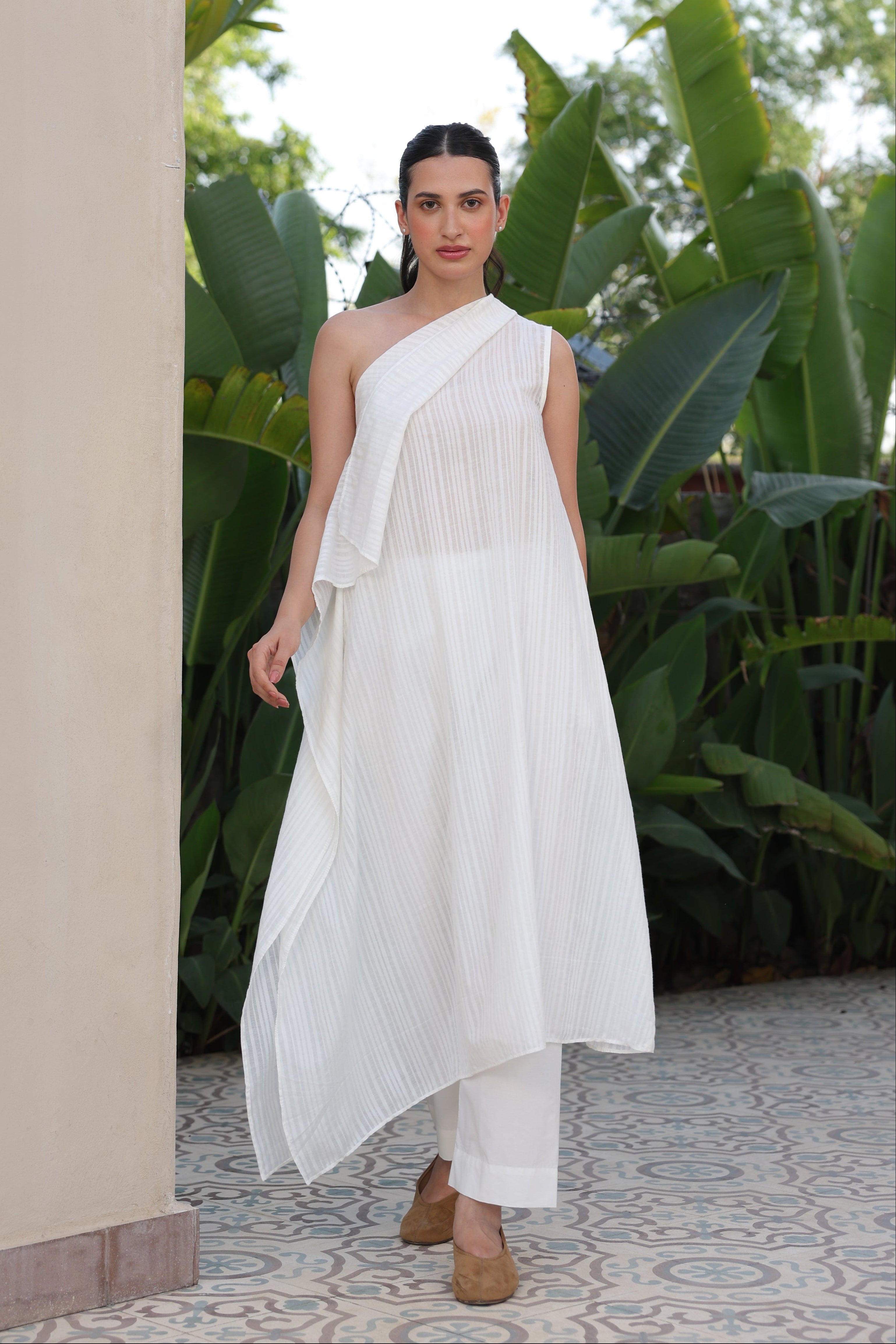 Zoey One Shoulder Kurta Set - ILMA